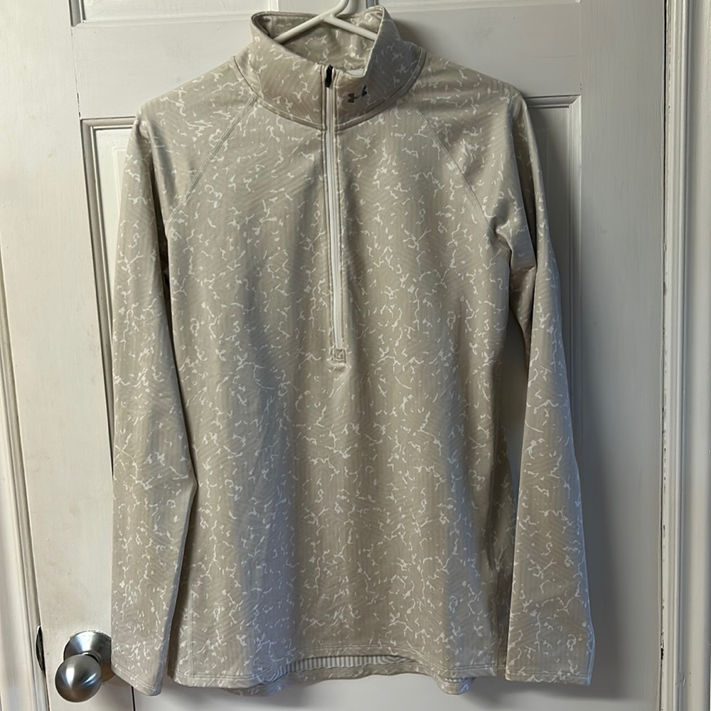 Under Armour Coldgear fitted half zip collared layering sweater women’s size L